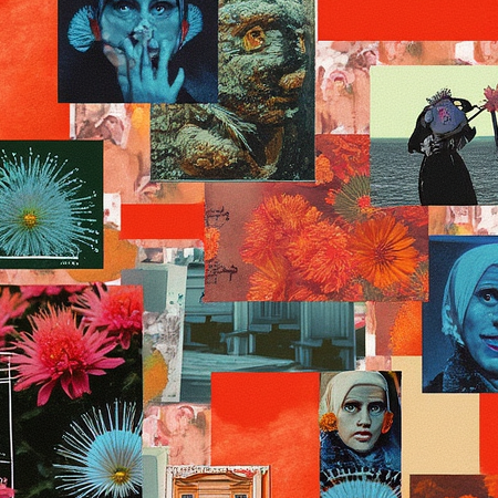 Mismatched stock collage, inconsistent branding
