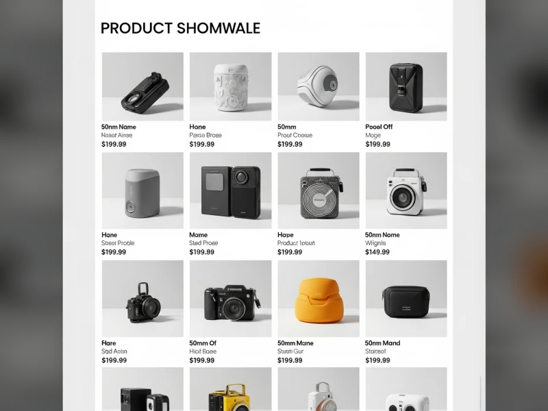 Product showcase grid