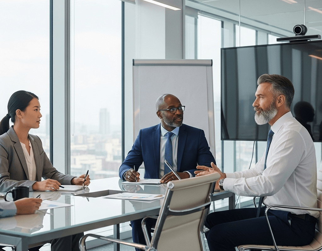 Professional team meeting