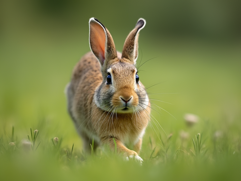 Rabbit running fast through grass, symbolizing quick learning and adaptation