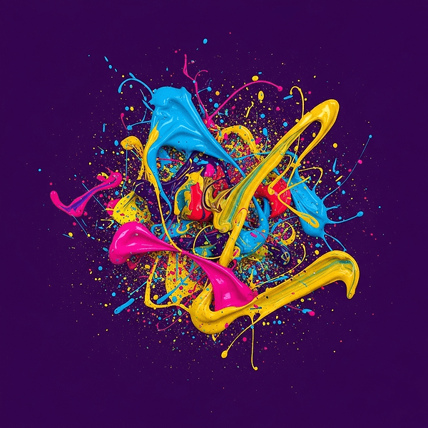 Abstract paint splatter