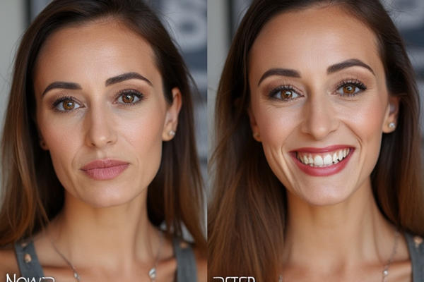 Before and after beauty product results