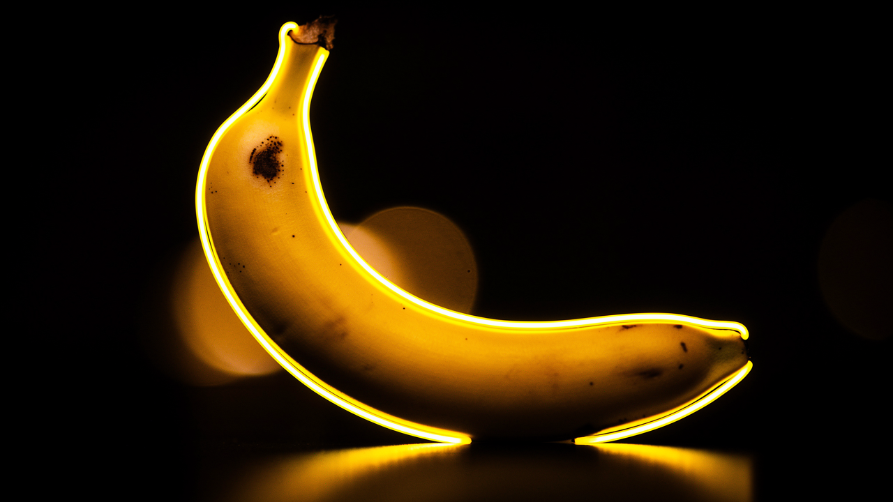 Banana hero image edited with enhanced texture while preserving original framing