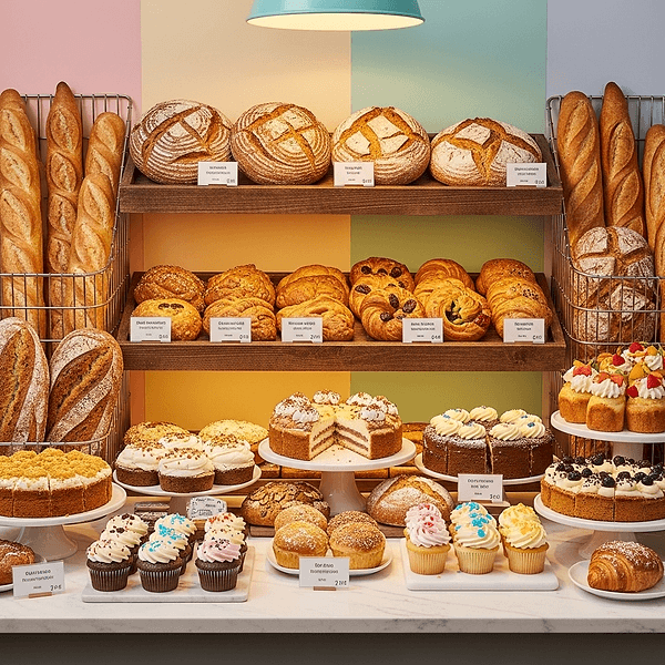 Fresh bakery display