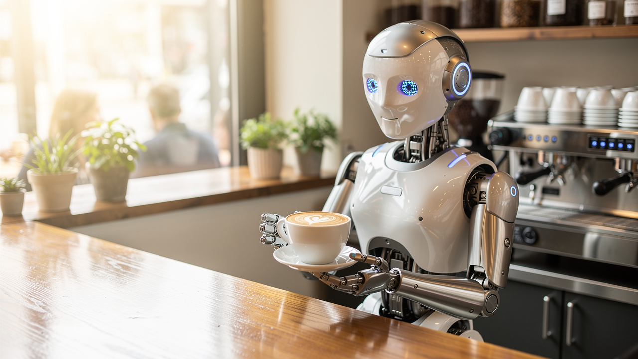 Original robot barista cafe image