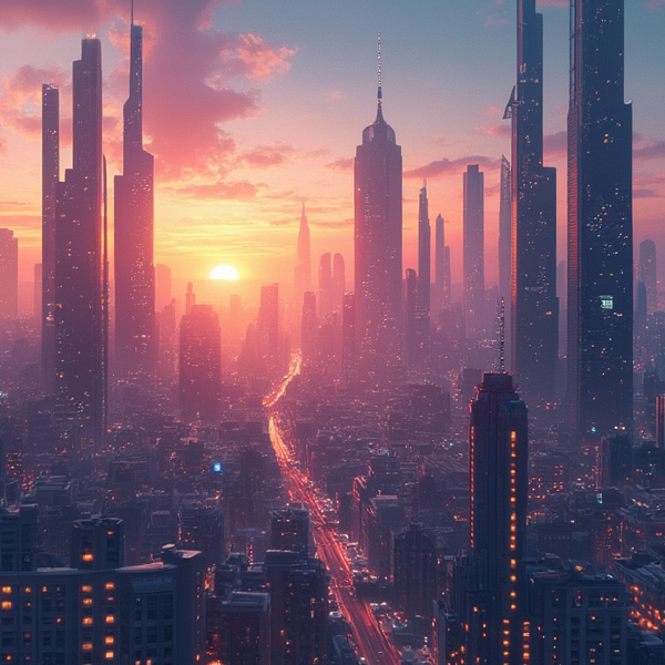 Futuristic cityscape