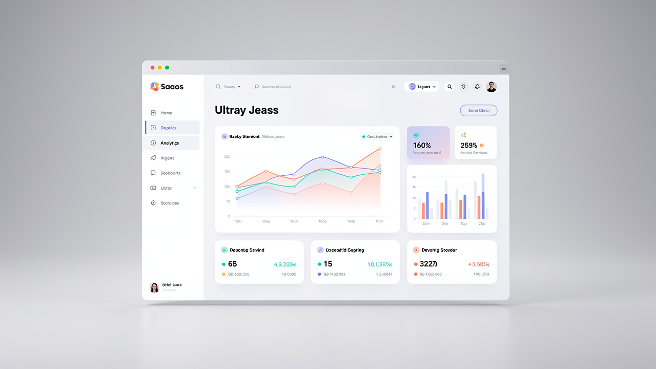 Edited SaaS dashboard in premium product hero style with preserved layout and no text overlays