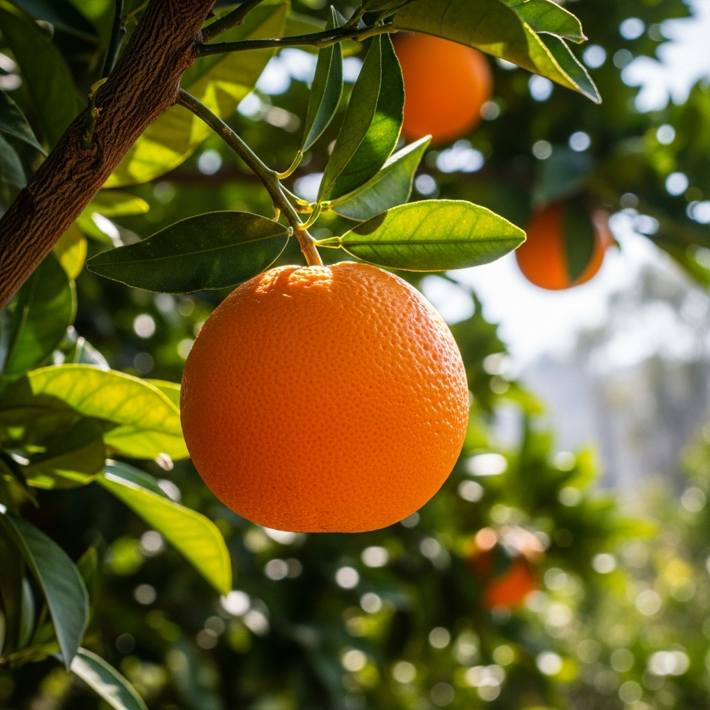 Orange on a tree in Florida