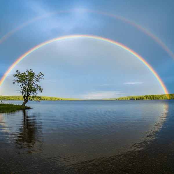Rainbow after storm