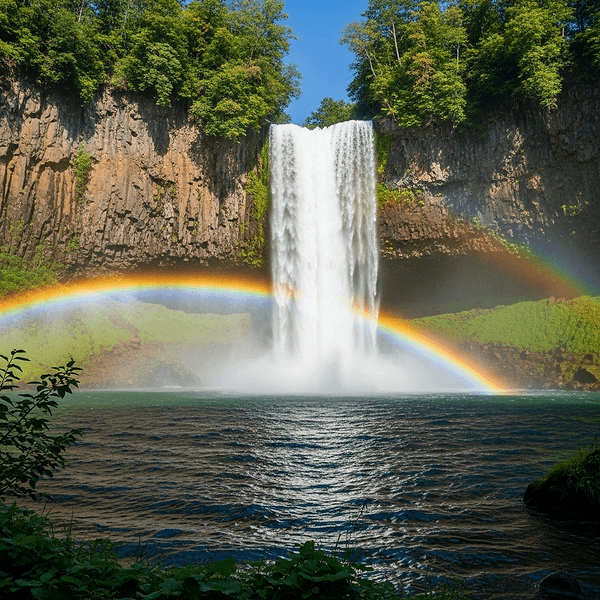 Rainbow waterfall